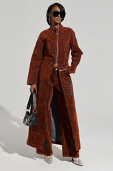 VALERIE VELVET EFFECT TRENCH