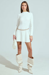 SLEEK AND CHIC KNIT MINI DRESS
