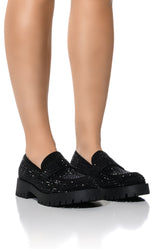 HUTCH EMBELLISHED LOAFER IN BLACK