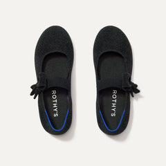 The Kids ReVelvet™ Tux Bow Mary Jane - ReVelvet™ Black