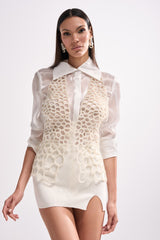 GETTIN HOT IN HERE TOP IN WHITE
