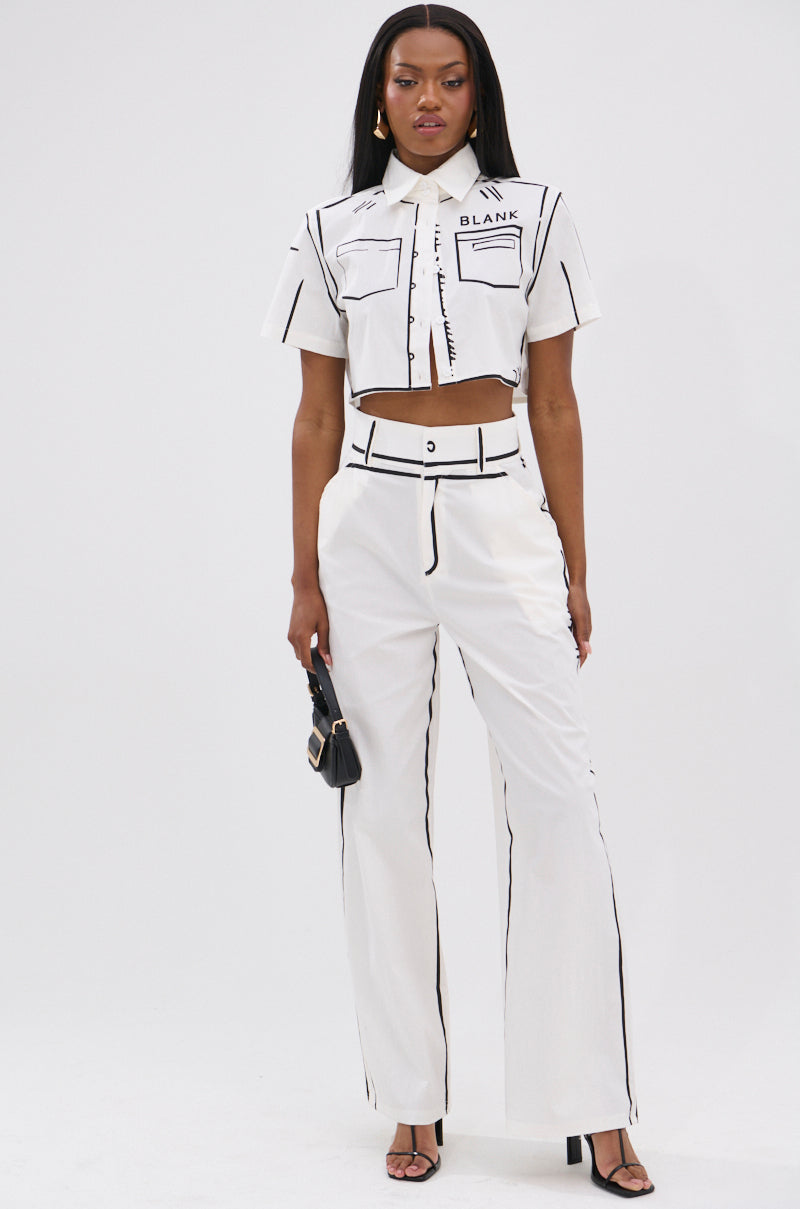 BLANK SPACE HIGH WAIST PALAZZO PANT