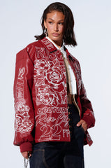 ROSE CITY EMBROIDERED BOMBER