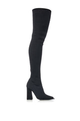 AZALEA WANG NOOR BLACK RIBBED BOOT