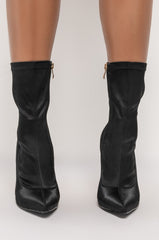 AZALEA WANG QUEEN OF KINGS STILETTO BOOTIE IN BLACK