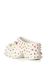 AZALEA WANG THURLOW WHITE EMBELLISHED CLOG