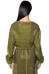 BLAIR RHINESTONE CINCHED WAIST PULL OVER