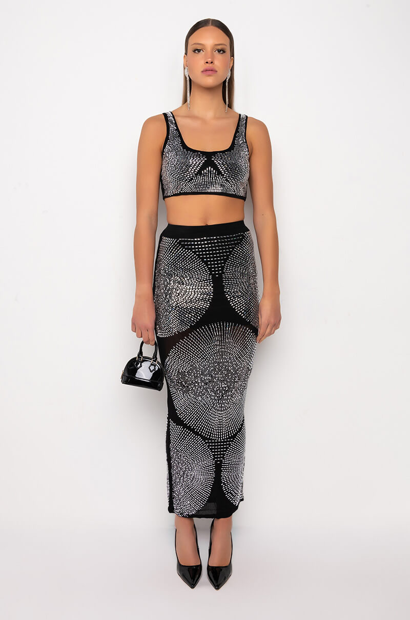 BODIED RHINESTONE CROP TOP