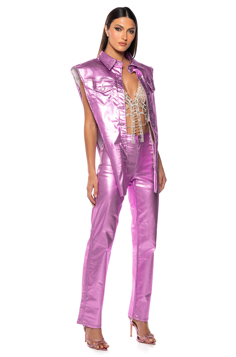 PURPLE HAZE METALLIC STRETCH VEST