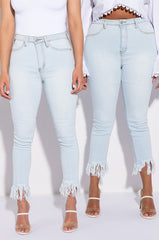 CALIFORNIA DREAMS FRINGE SKINNY JEANS