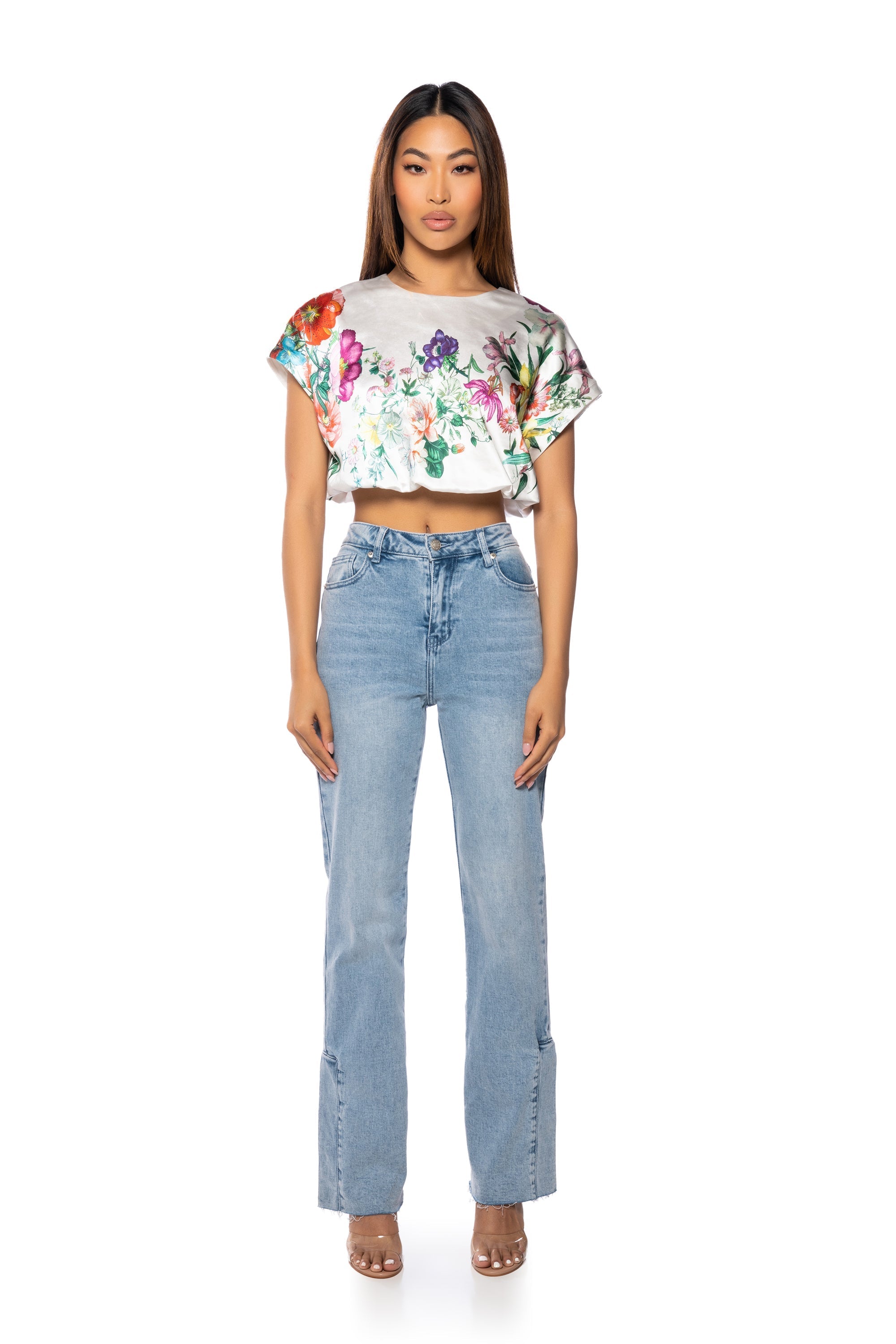 C'EST LA VIE HIGH RISE STRAIGHT JEANS