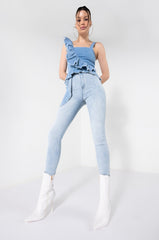 CHLOE DENIM SLEEVELESS BLOUSE