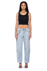 CRUSHING ON THEM VINTAGE LOW RISE LIGHT DENIM JEAN