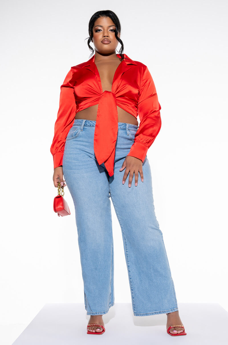 DAD JEANS WITH SIDE SLIT