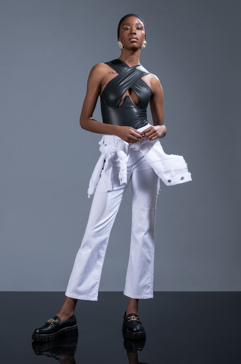 DIAMOND HEART WIDE LEG JEANS