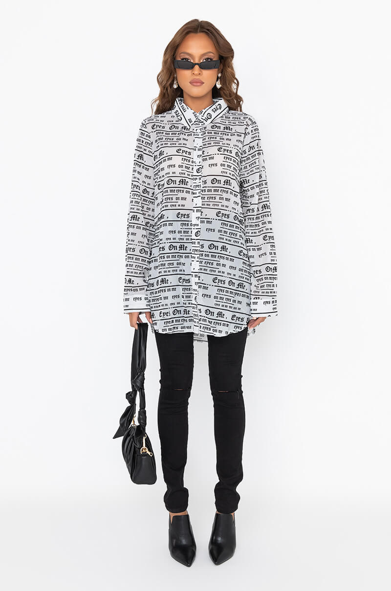 EYES ON ME BUTTON UP BLOUSE