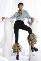 FAUX MOHAIR BOMBER JACKET