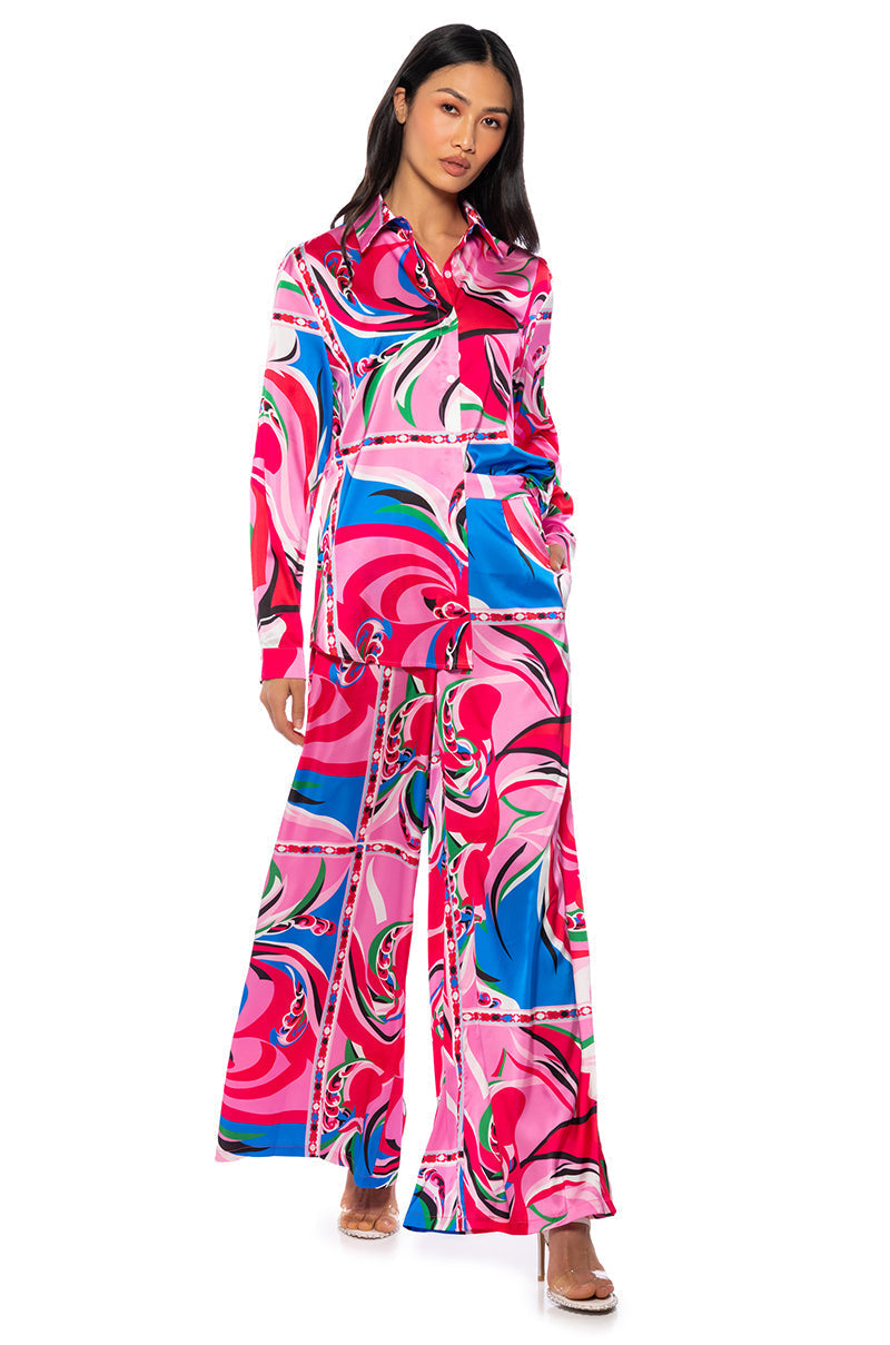 FLORENCE SATIN PRINTED PALAZZO PANT