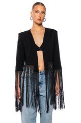 FRINGED UP BLAZER