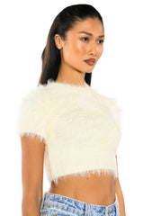 FUZZY MOOD SHORT SLEEVE TOP