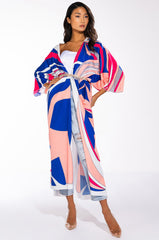 SWIRL PRINT LIGHT WEIGHT DUSTER