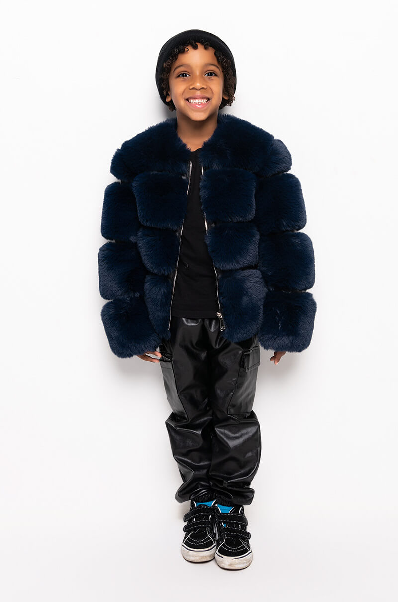 GOT IT FROM MY MAMA FAUX FUR JACKET