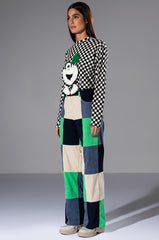 HALLIE COLOR BLOCKED WIDE LEG PANT