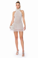 HERE TO PARTY FEATHER MINI DRESS