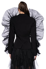 HOLIDAY CHEER TULLE EMBELLISHED BLAZER
