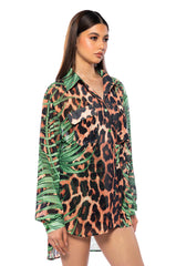 IN PARADISE OVERSIZED FLOWY BLOUSE