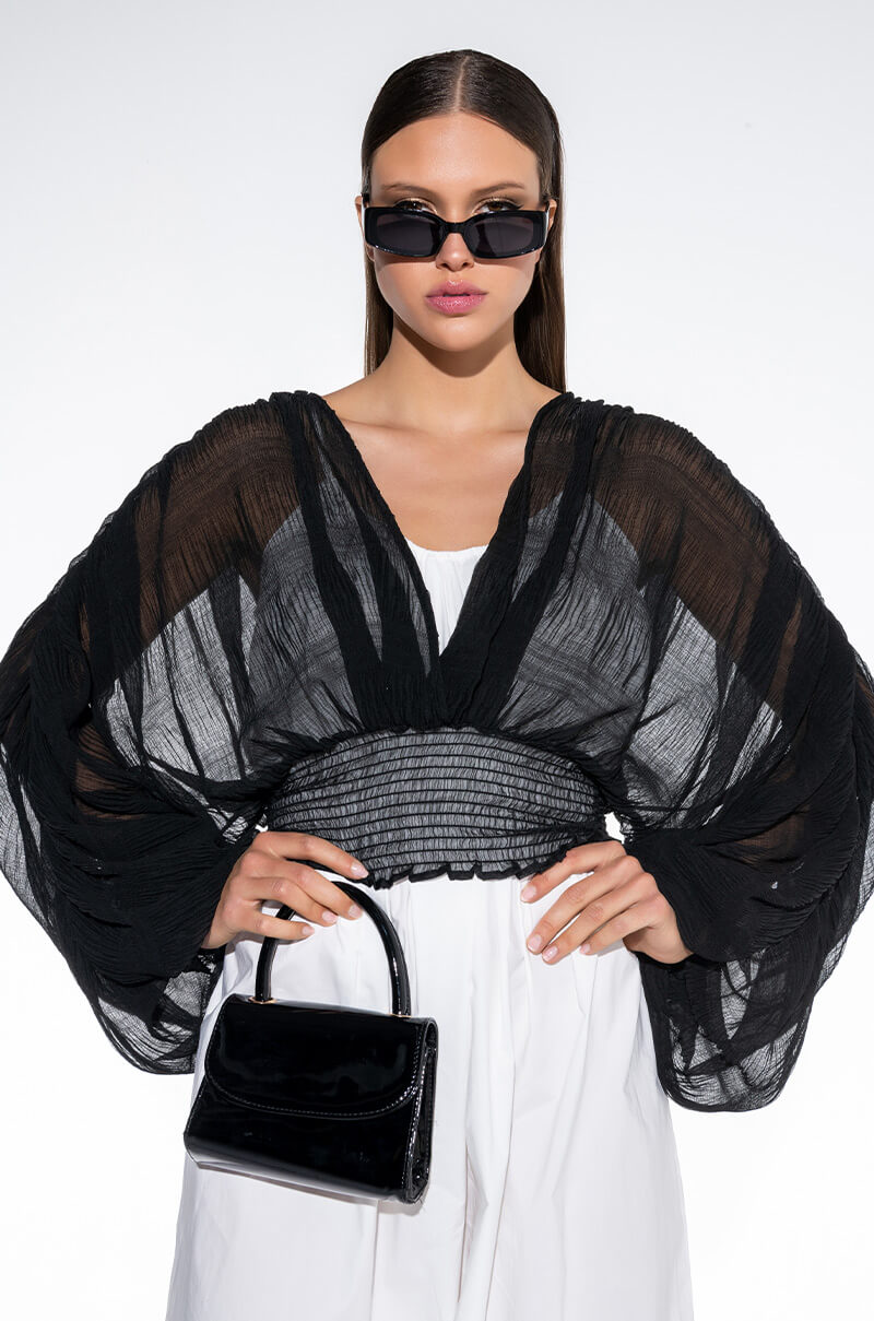 KAHANU FLOWY CHIFFON BLOUSE
