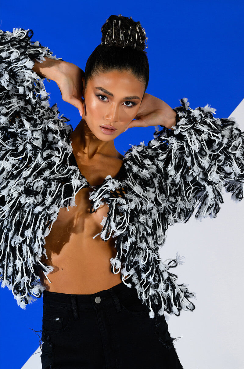 KEEP IT 100 CROPPED SWEATER