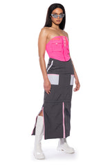 LOLA NYLON CARGO SKIRT