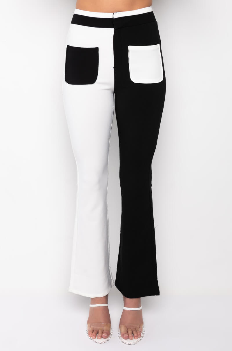 LONG LINES COLORBLOCK FLARED TROUSER