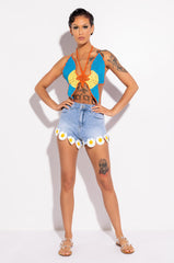 MARIPOSA CROCHET HALTER TOP