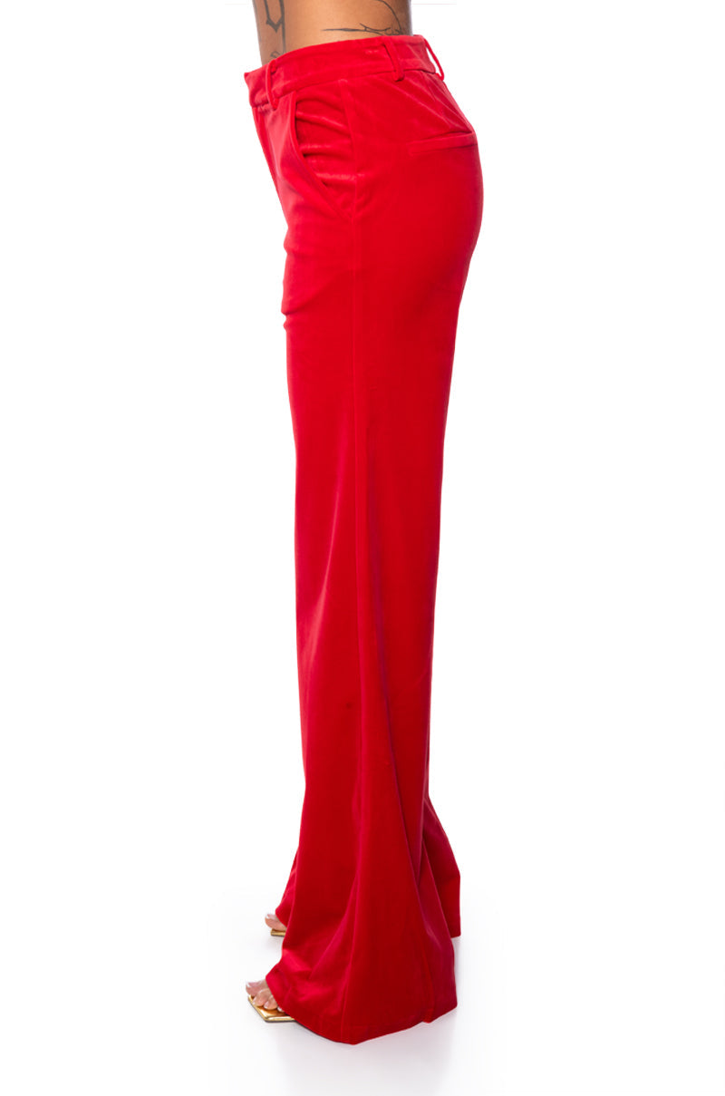 NIGHT MOVES VELVET WIDE LEG TROUSER