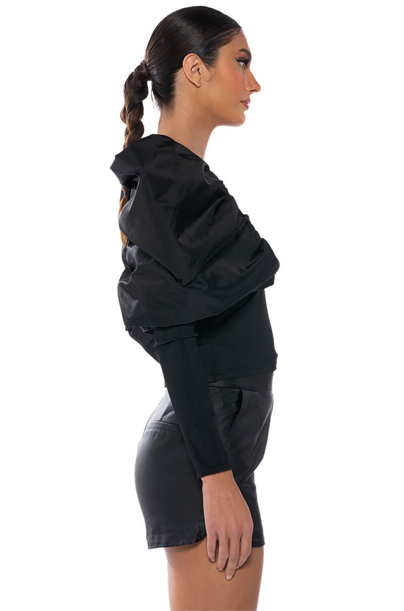 FELICITY DRAMATIC BOW DETAIL BLOUSE