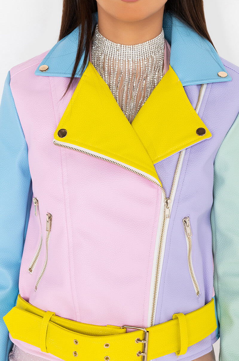 PASTEL DREAMS MOTO JACKET