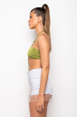 PLAYDATE CUTOUT HALTER BODYSUIT
