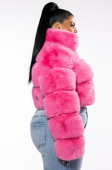 PLUS BARBZ FAUX FUR JACKET