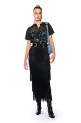 PUT ME FIRST FRINGE MAXI SKIRT