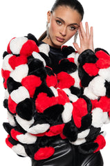QUEEN OF HEARTS PLUSH CARDIGAN