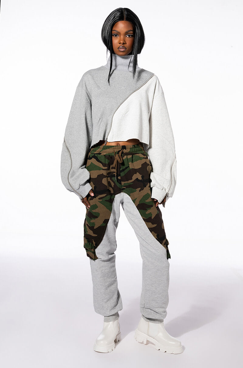 SELFISH HEART CAMO COLOR BLOCKED JOGGERS