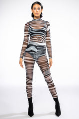 SET YOU STRAIGHT MESH LEGGING