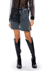 SHADED BERMUDA DENIM SHORT