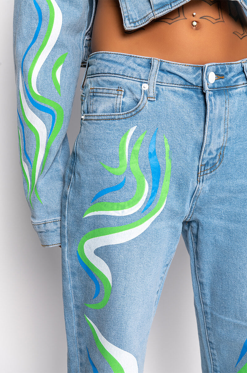 SMOOTH SWIRLIN' STRAIGHT JEANS