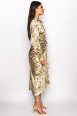 SO WORTH IT BUTTON UP MIDI DRESS