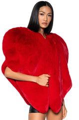 STAR CROSSED LOVER FAUX FUR HEART VEST