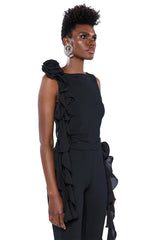 STELLA FLOUNCED SLEEVELESS TOP