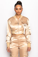 VALERIA SATIN CARGO JOGGER